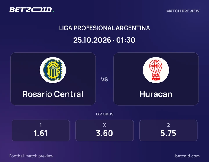 Rosario Central vs. Huracan Rosario Central vs. Huracan: imagen del partido de Liga Profesional Argentina.