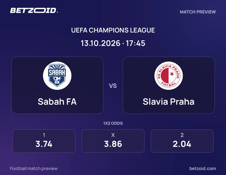 Sabah FA – Slavia Praha Sabah FA – Slavia Praha: obrázek k utkání v soutěži Liga mistrů.