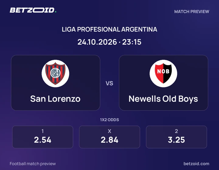 San Lorenzo vs. Newells Old Boys San Lorenzo vs. Newells Old Boys: imagen del partido de Liga Profesional Argentina.