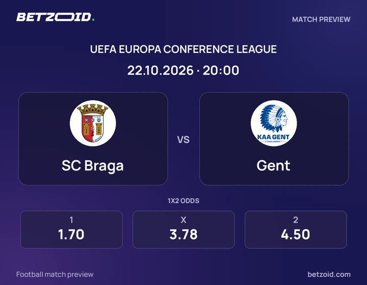 SC Braga – Gent SC Braga – Gent: imagem do jogo em Liga Conferência.