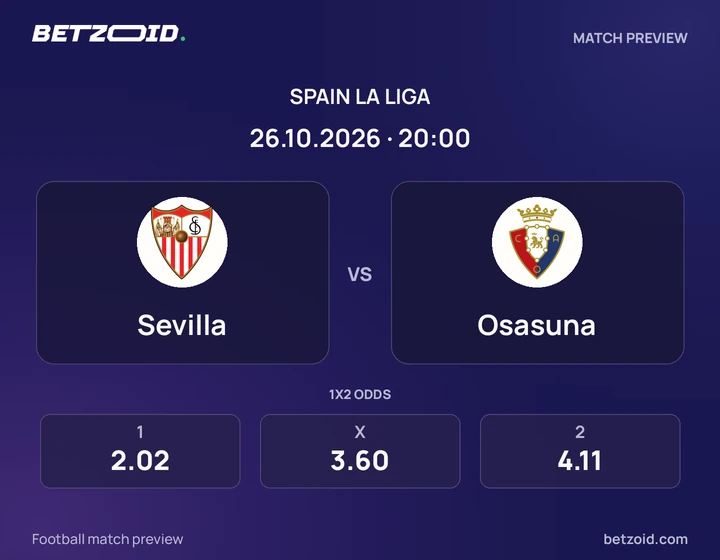 Sevilla vs. Osasuna Sevilla vs. Osasuna: imagen del partido de La Liga.