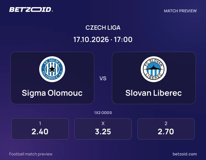Sigma Olomouc – Slovan Liberec Sigma Olomouc – Slovan Liberec: obrázek k utkání v soutěži Česká liga.