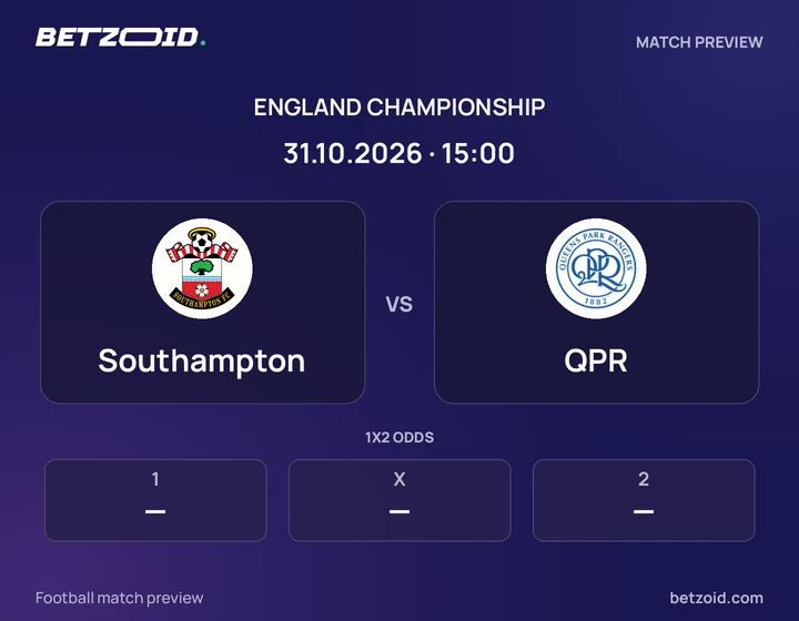 Southampton - QPR Southampton vs QPR: England Championship match preview with team badges and kick-off details.