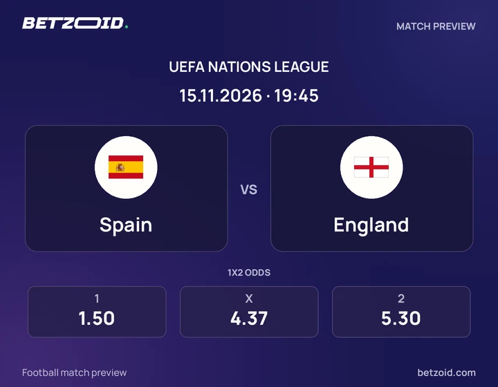 España vs. England España vs. England: imagen del partido de Liga de Naciones de la UEFA.