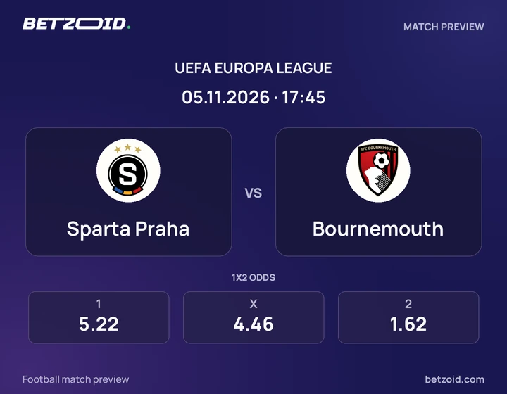 Sparta Praha – Bournemouth Sparta Praha – Bournemouth: obrázek k utkání v soutěži Evropská liga.