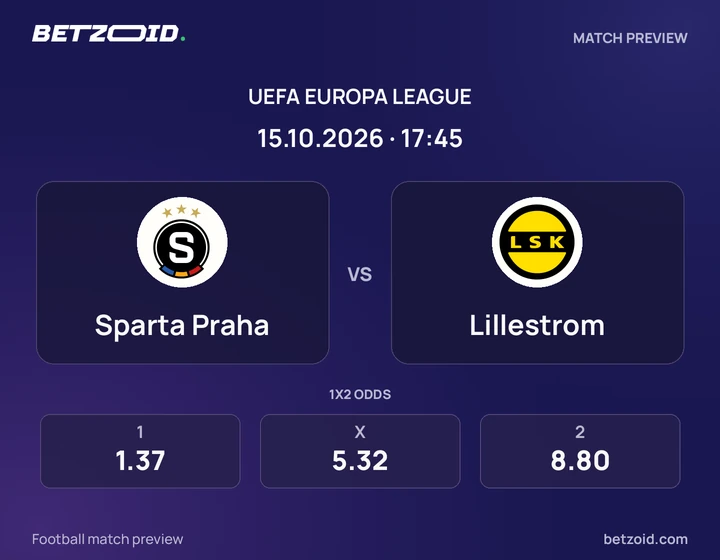 Sparta Praha – Lillestrøm Sparta Praha – Lillestrøm: obrázek k utkání v soutěži Evropská liga.