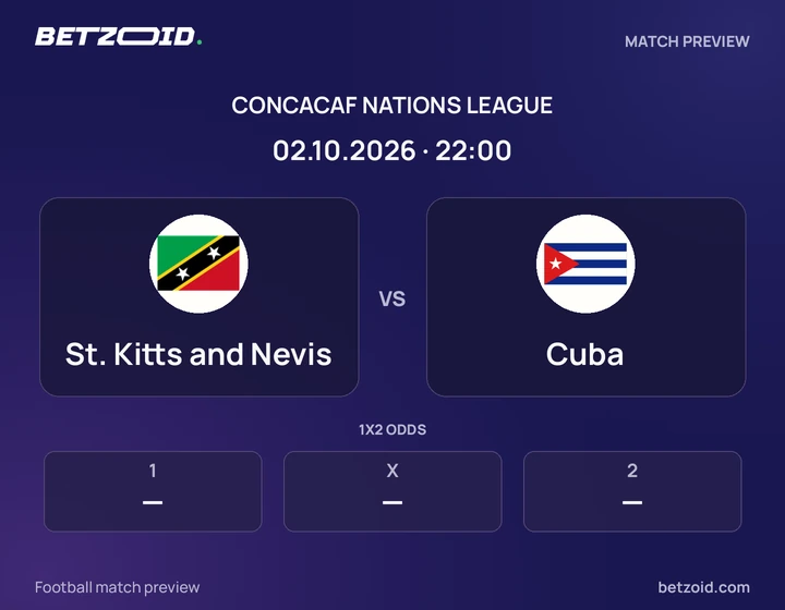 St. Kitts and Nevis vs Cuba: CONCACAF Nations League match preview with team badges and kick-off details.