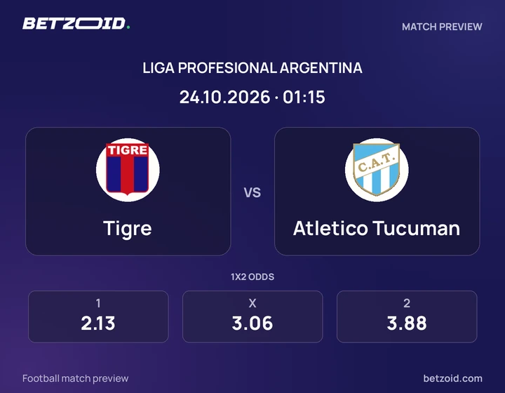 Tigre vs. Atletico Tucuman Tigre vs. Atletico Tucuman: imagen del partido de Liga Profesional Argentina.