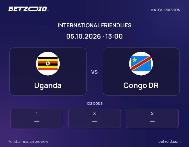 Uganda - Congo DR Uganda vs Congo DR: International Friendlies match preview with team badges and kick-off details.