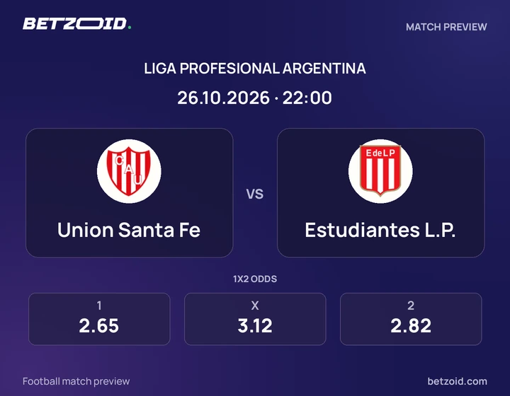 Union Santa Fe vs. Estudiantes de La Plata Union Santa Fe vs. Estudiantes de La Plata: imagen del partido de Liga Profesional Argentina.