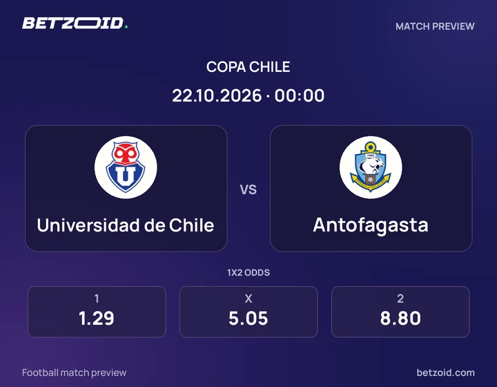 Universidad de Chile vs. Antofagasta: imagen del partido de Copa Chile.