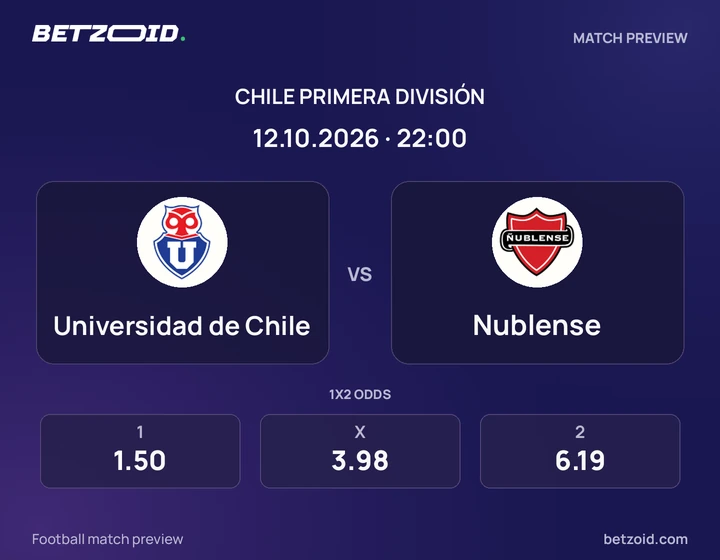 Universidad de Chile vs. Nublense Universidad de Chile vs. Nublense: imagen del partido de Primera División de Chile.