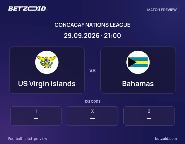 US Virgin Islands - Bahamas US Virgin Islands vs Bahamas: CONCACAF Nations League match preview with team badges and kick-off details.