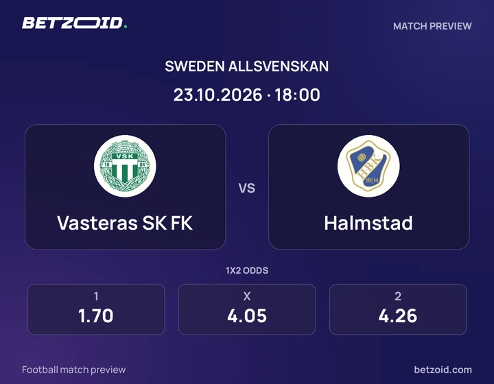 Vasteras SK FK – Halmstad Vasteras SK FK – Halmstad: matchbild för Allsvenskan.