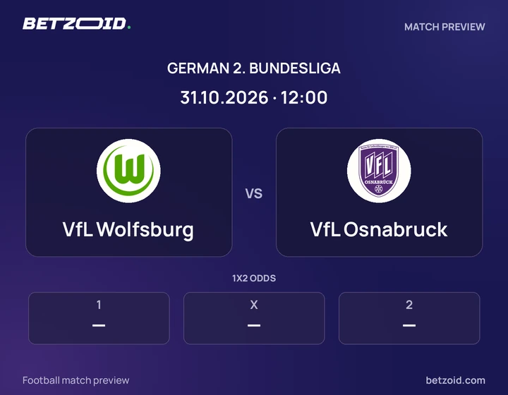 VfL Wolfsburg - VfL Osnabruck VfL Wolfsburg vs VfL Osnabruck: German 2. Bundesliga match preview with team badges and kick-off details.