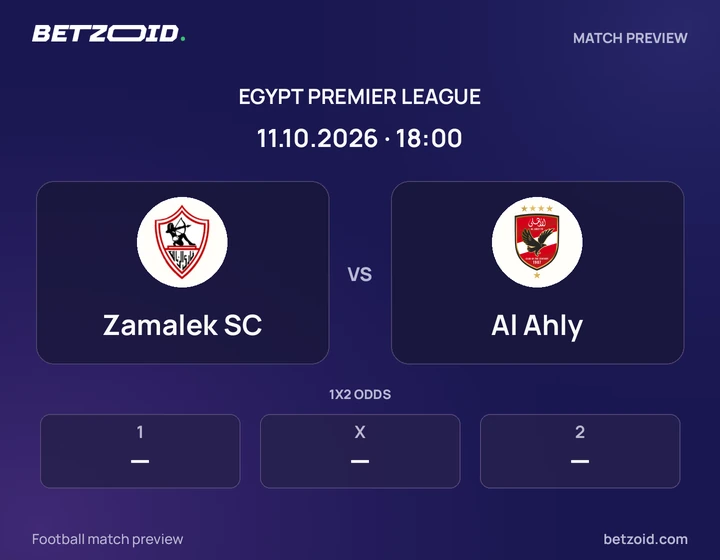 Zamalek SC - Al Ahly Zamalek SC vs Al Ahly: Egypt Premier League match preview with team badges and kick-off details.