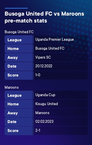 Busoga United FC - Maroons history