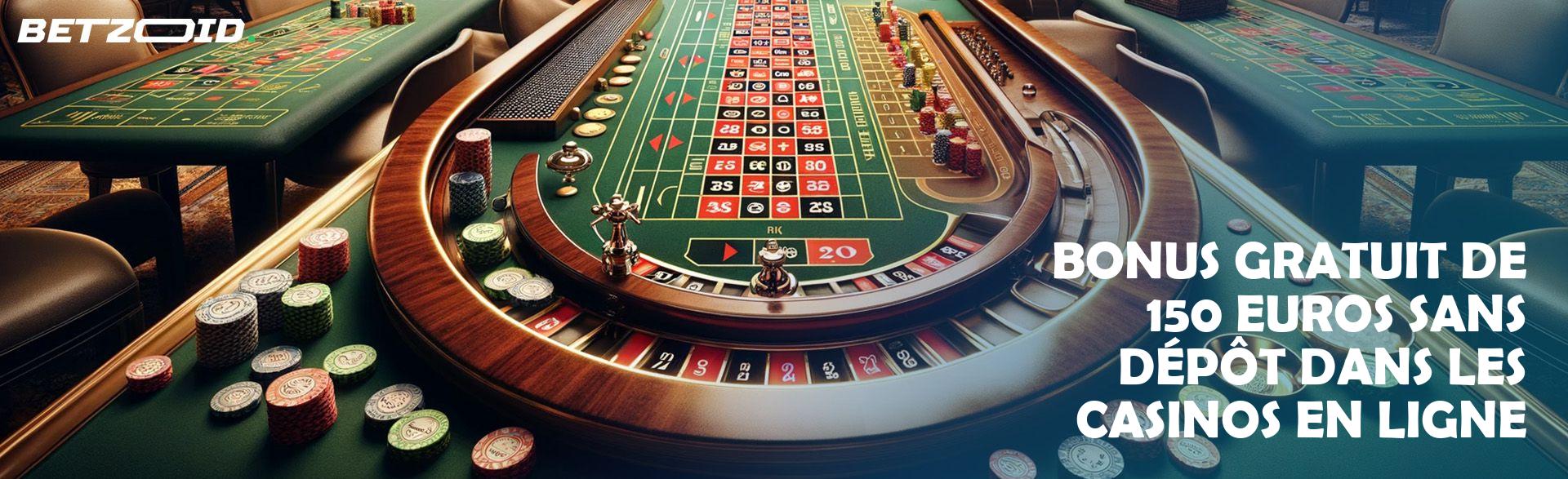 Bonus Gratuit de 150 Euros sans Dépôt dans les Casinos en Ligne.