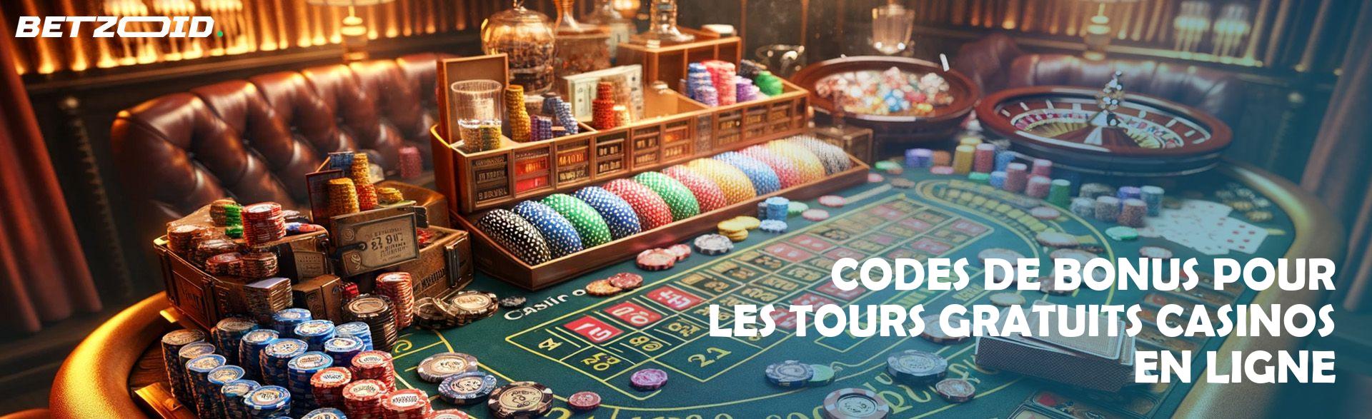 Codes de Bonus pour les Tours Gratuits Casinos en Ligne.