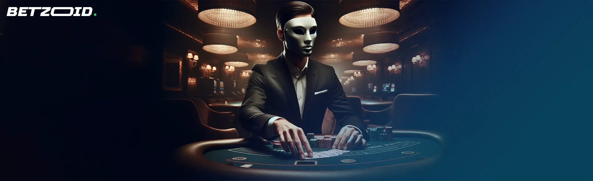 Masked player in anonymous online casinos.