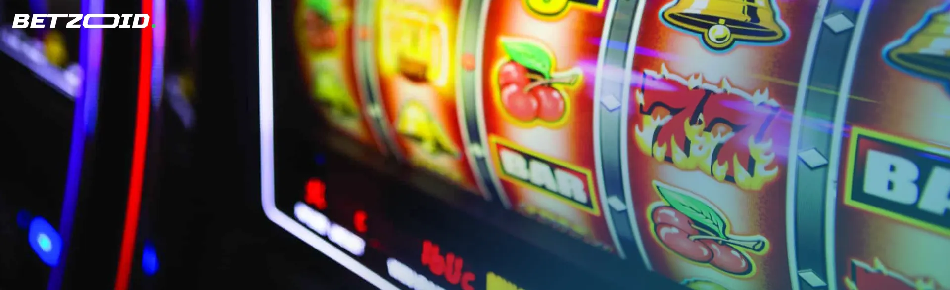 A close-up of a vibrant slot machine screen displaying colorful symbols, typical in free spins casinos.
