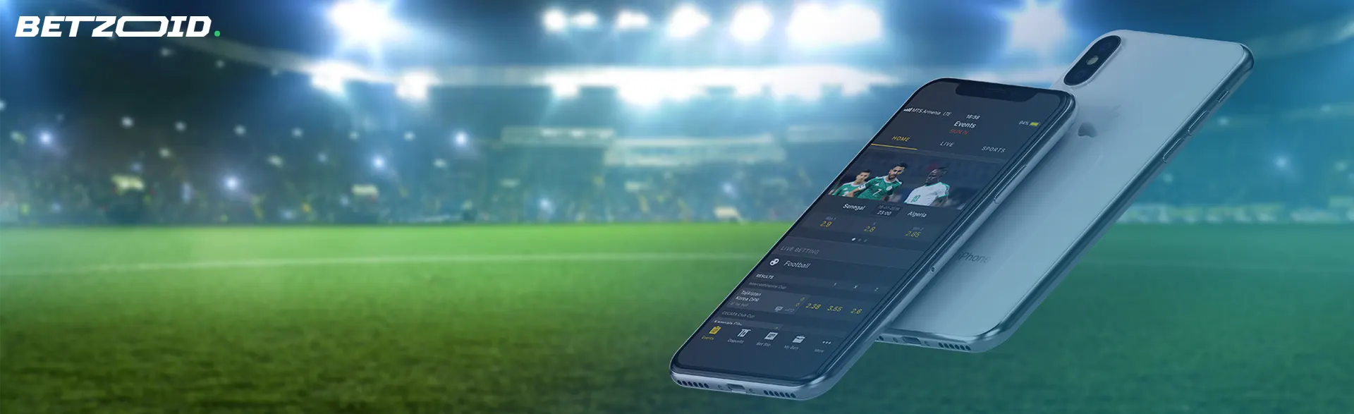 A smartphone with the best betting apps in Canada.