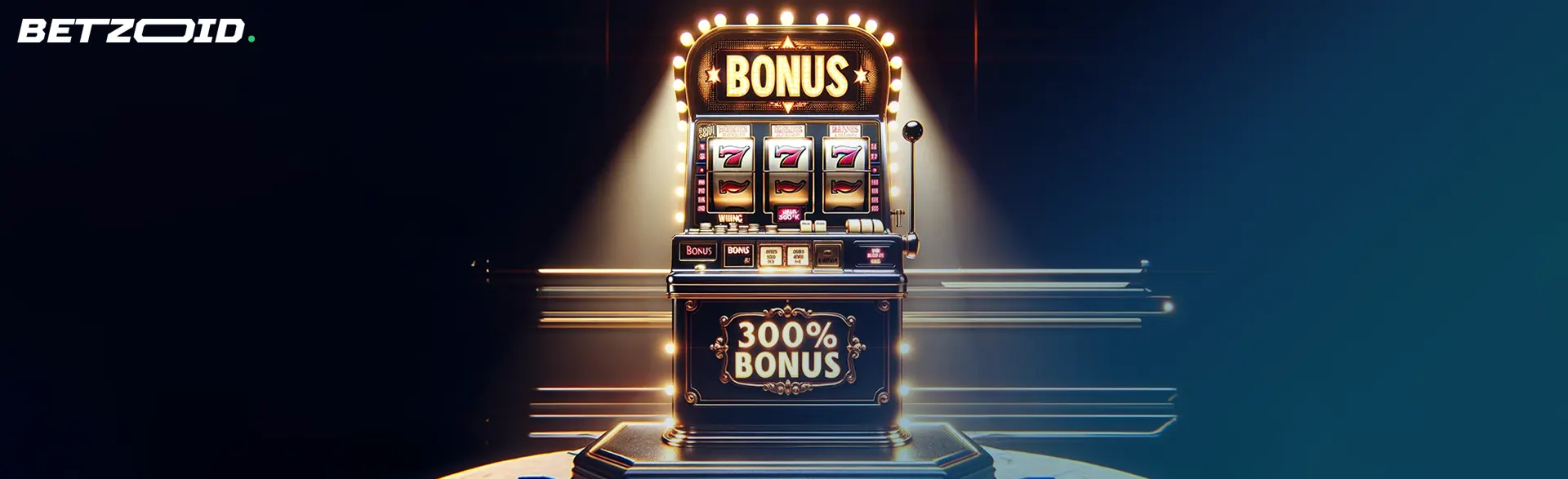 Slot machine in casinos with 300% bonus.