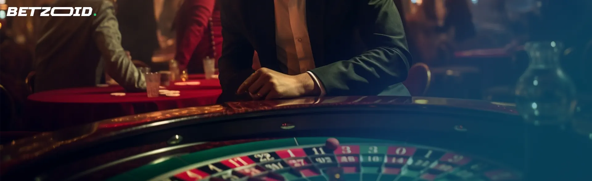 The player waits to see where the ball will fall in live roulette casinos.