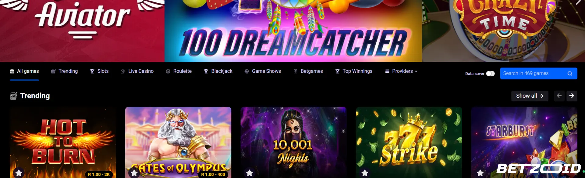 Betxchange casino review - overview of games and features.