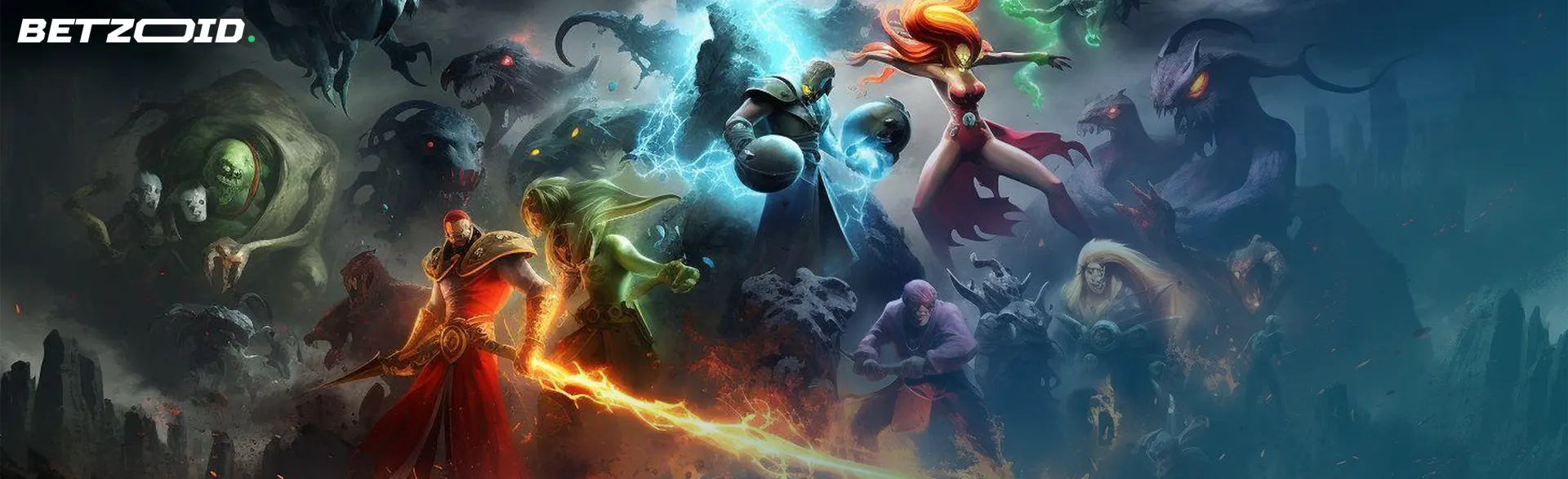 Dota 2 heroes in action for betting sites in Canada.