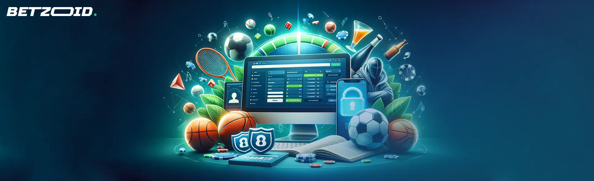 Online sports betting platform interface without ID verification requirement.