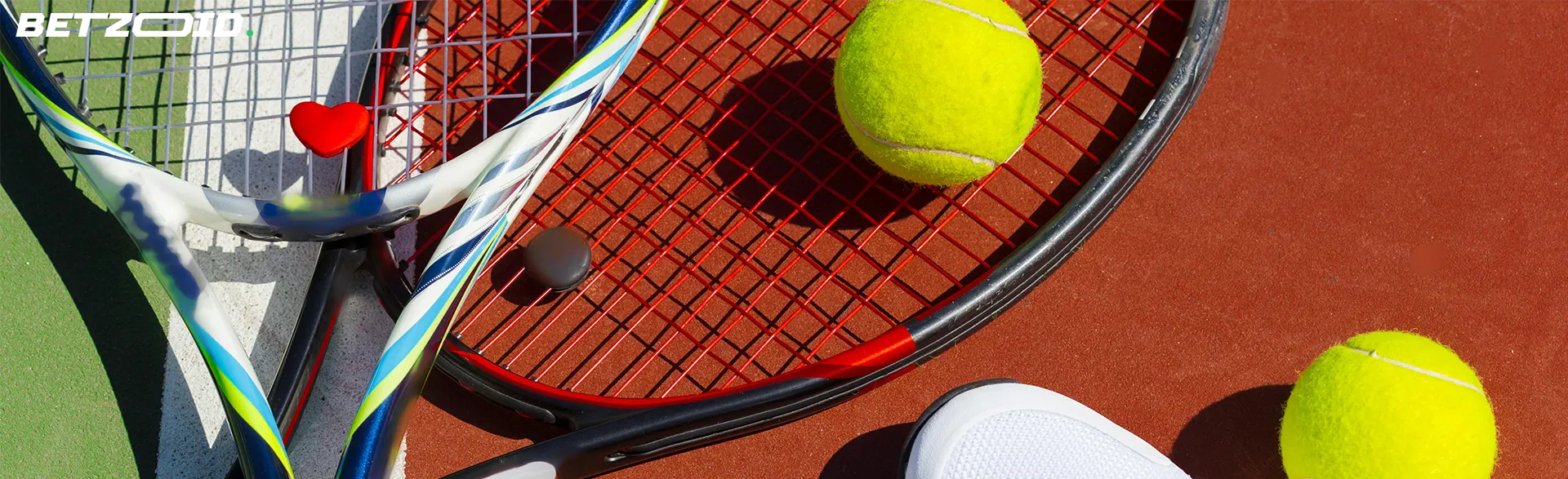 Close-up view of tennis gear on a court, capturing the readiness and excitement akin to the welcome bonuses offered by betting sites in Canada.