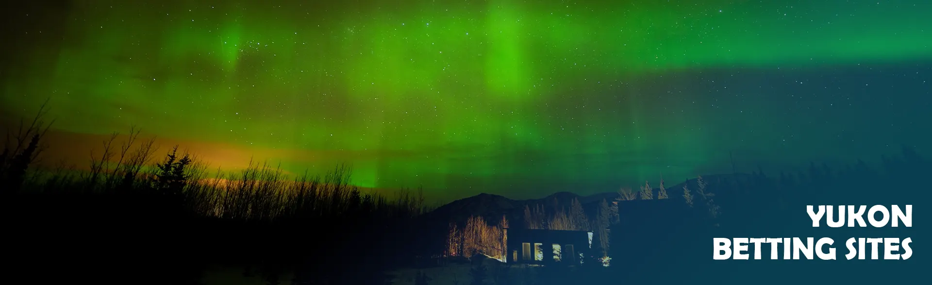 Stunning Northern Lights over Yukon landscape, representing Yukon betting sites.