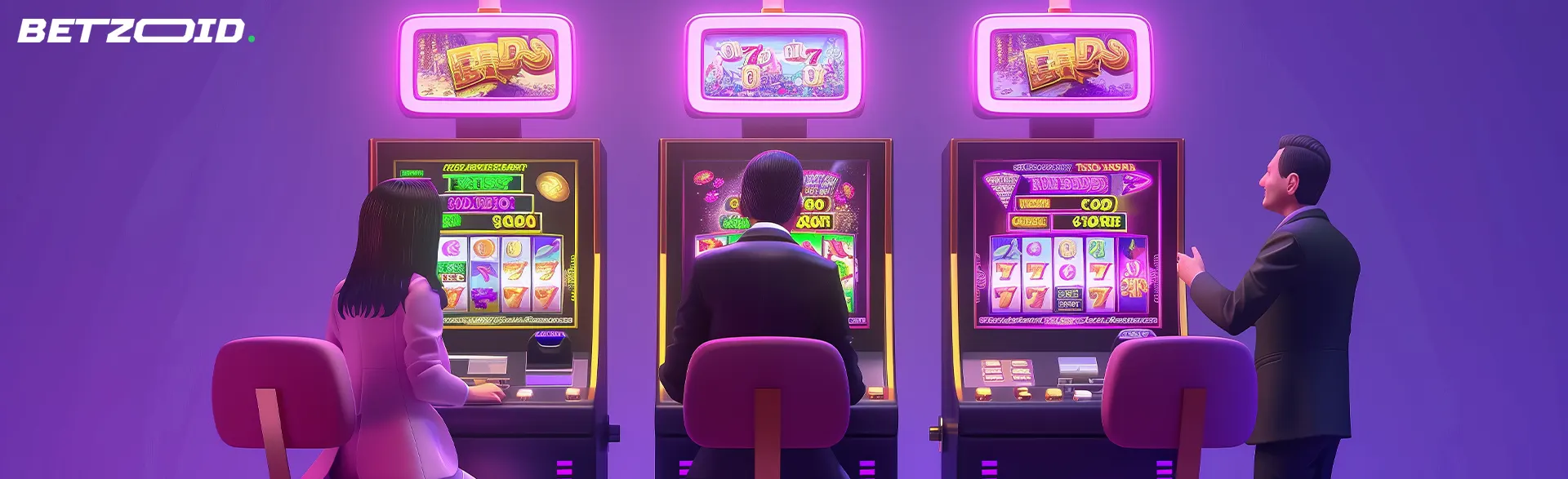 Persone che giocano alle slot machine.