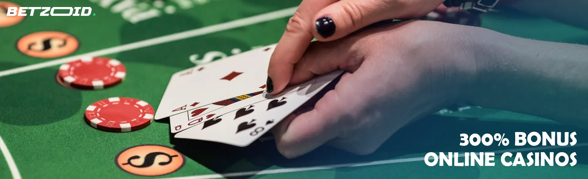 The player shows the cards on the casino table.