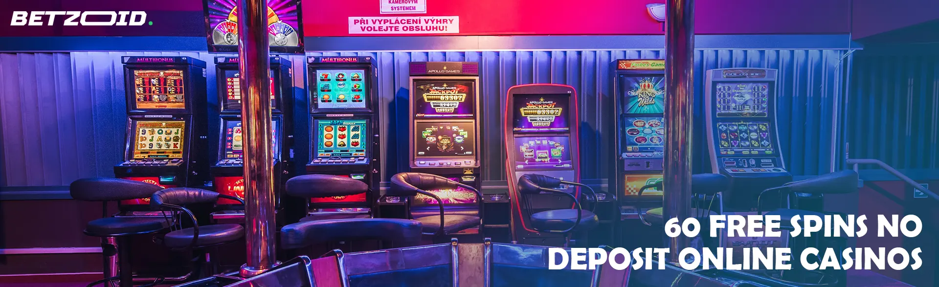 Slot machines in a brightly lit casino.