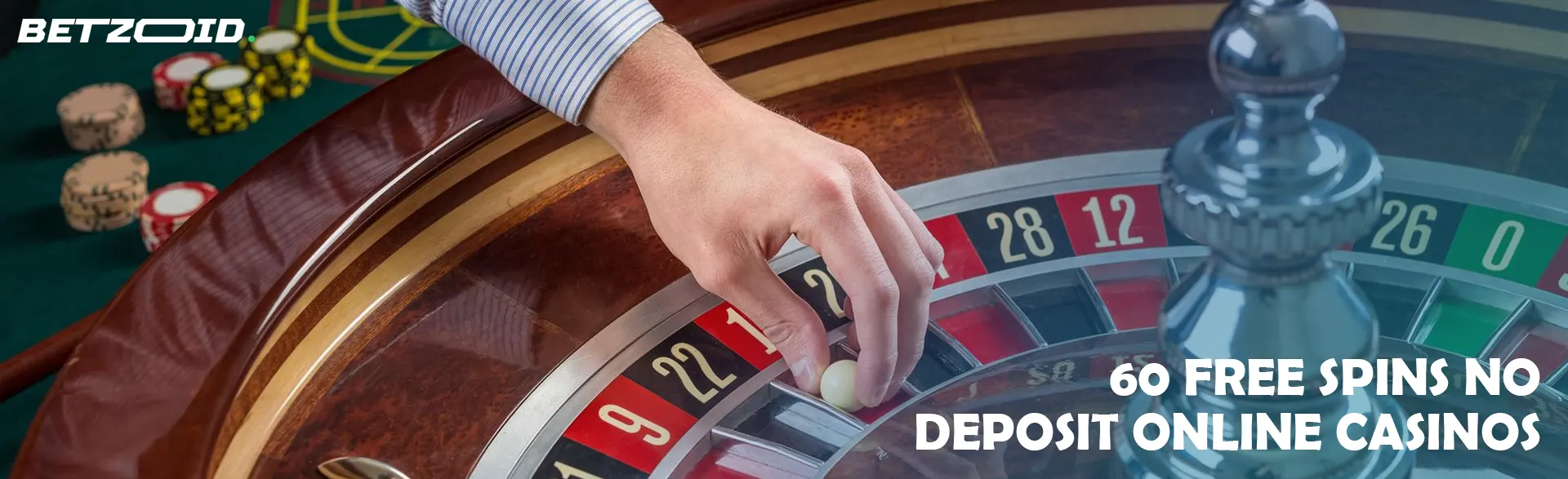 The player puts the ball on the roulette wheel.