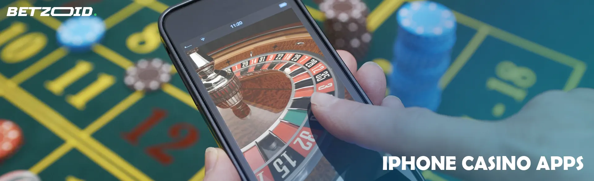 Smartphone screen with virtual roulette game.