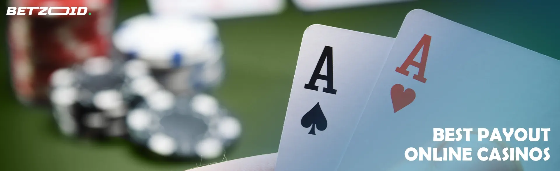 Two cards on the background of casino chips.