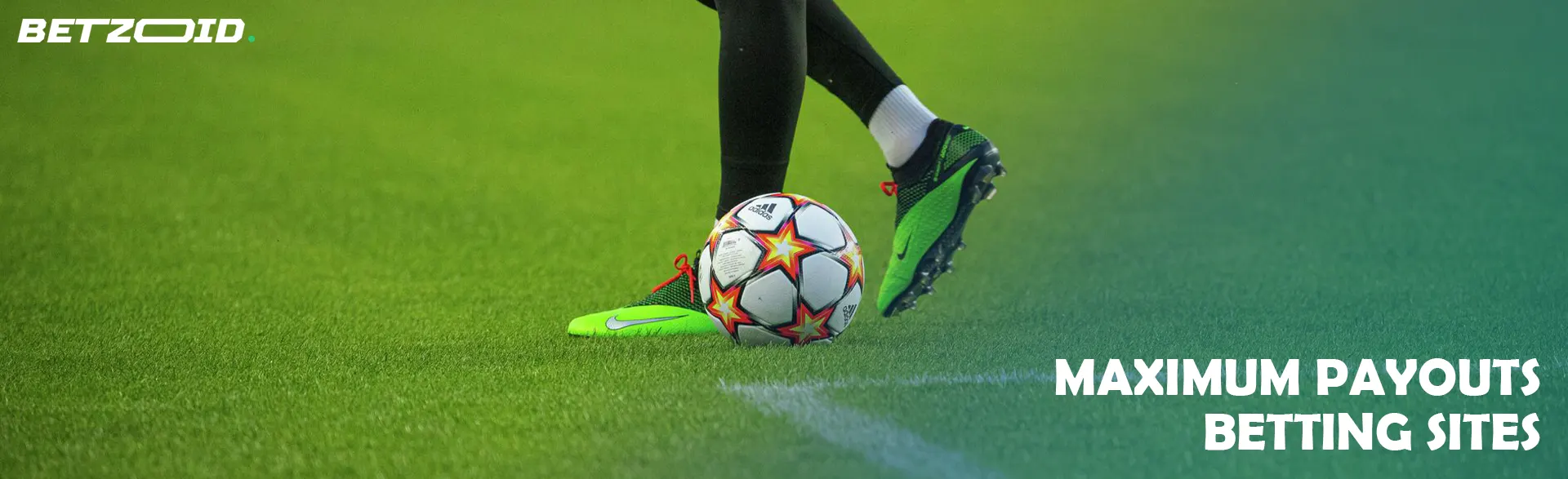 A football player hits the ball.