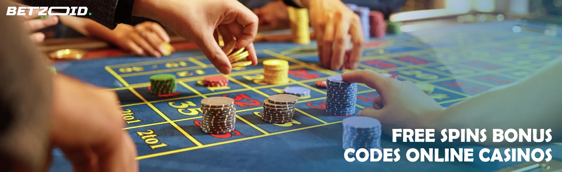 Players place bets on the casino table.