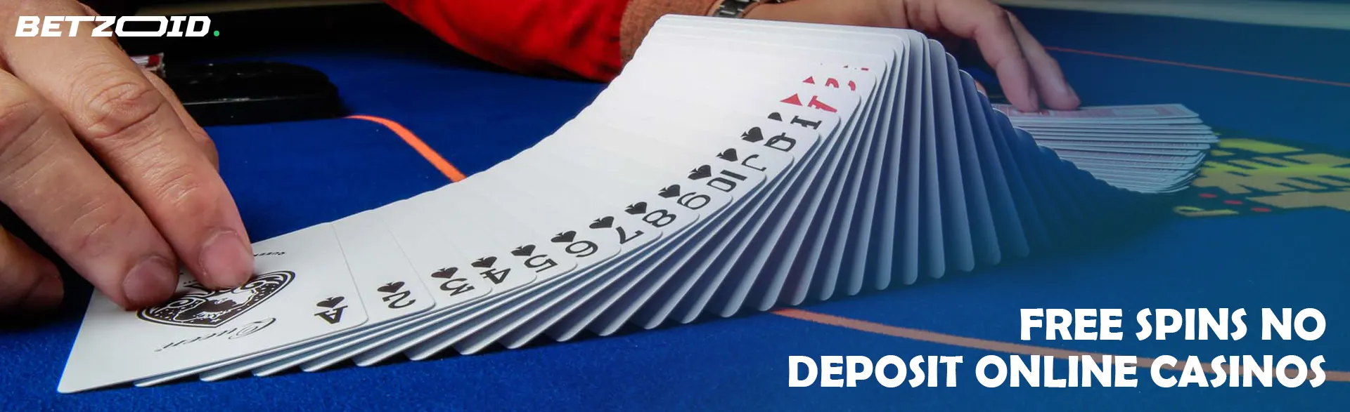 The player laid out a deck of cards on the casino table.