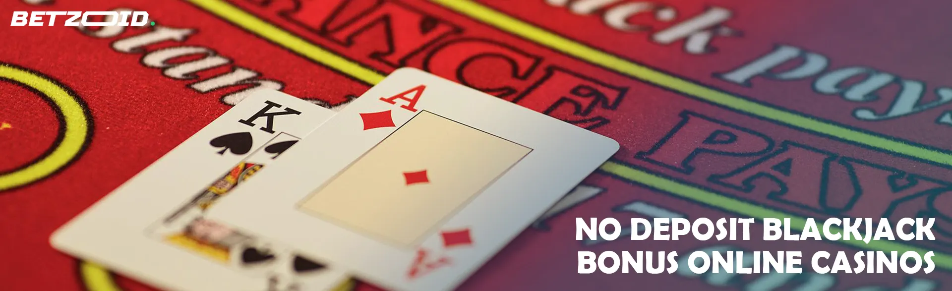 Two cards on the blackjack table.