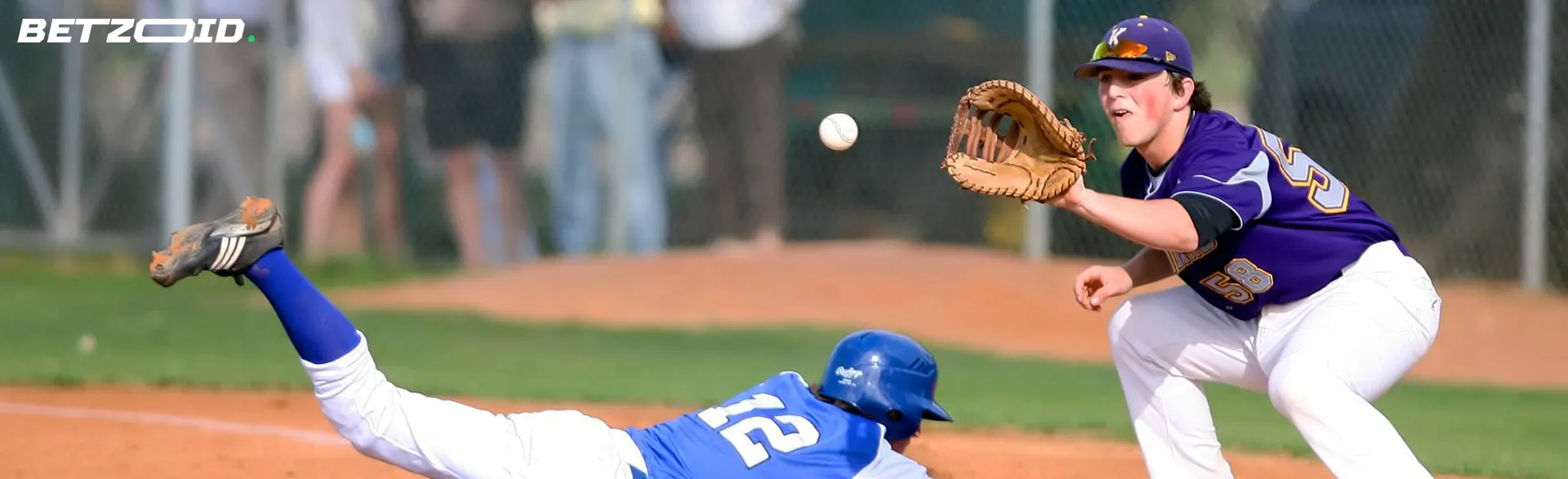 Baseball players in action during a game.
