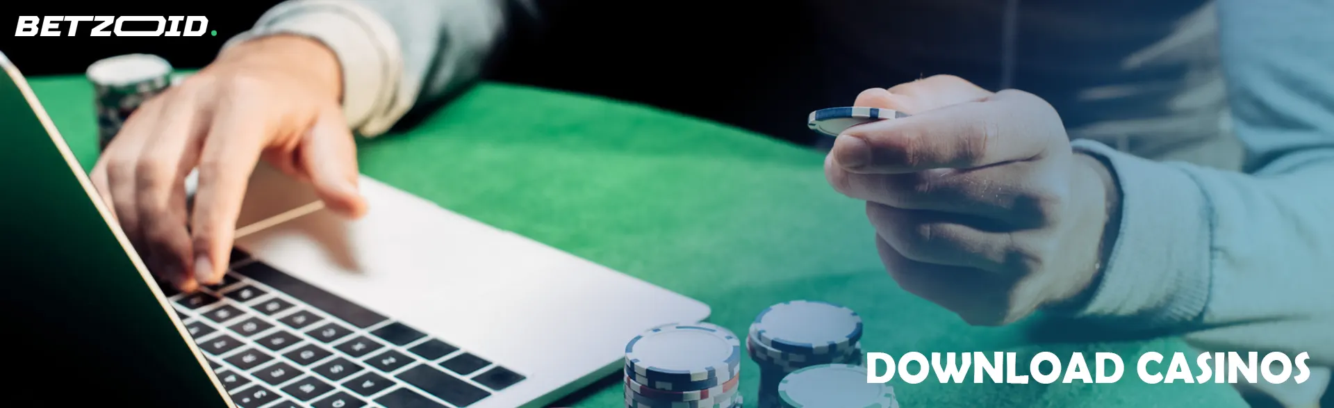 The player keeps the chip next to the laptop.