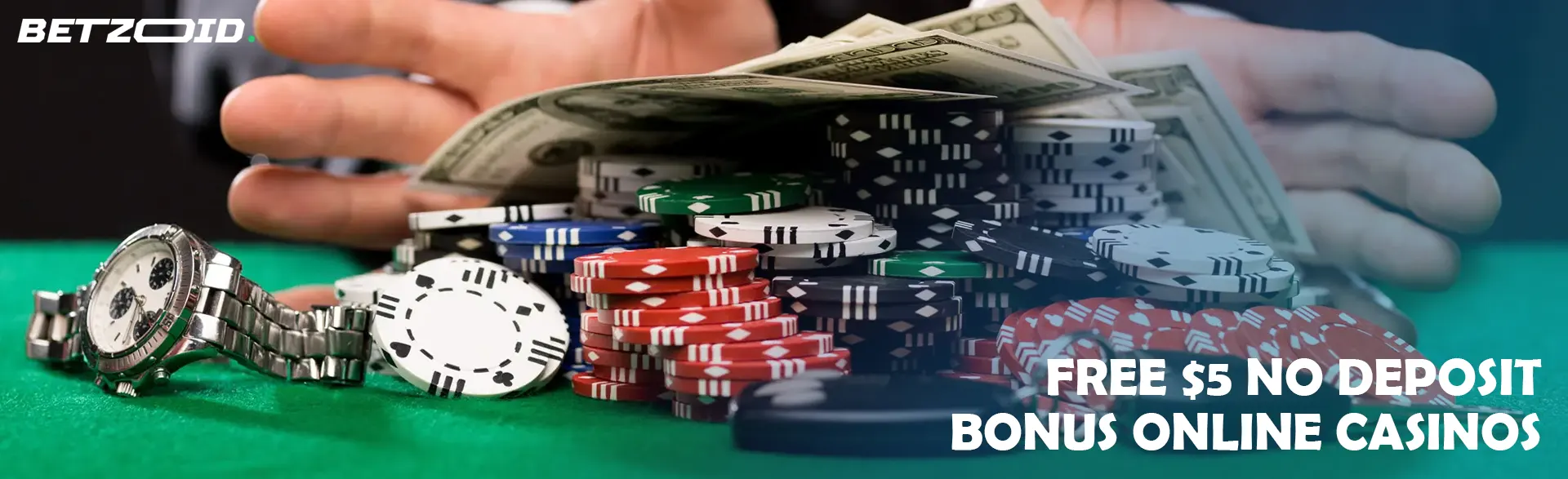 A pile of money and chips in the player'