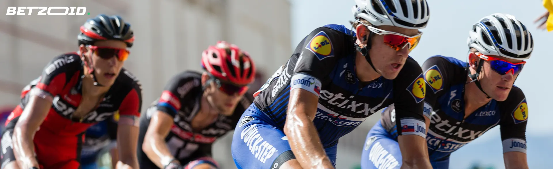 Cyclists during the race.
