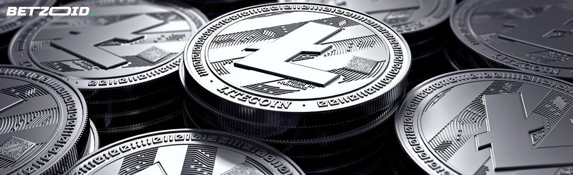 いくつかのライトコイン暗号通貨コイン。