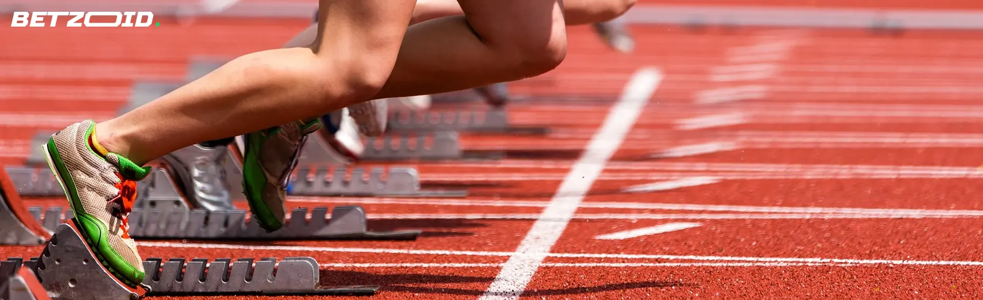 レース開始時のランナーの脚。
