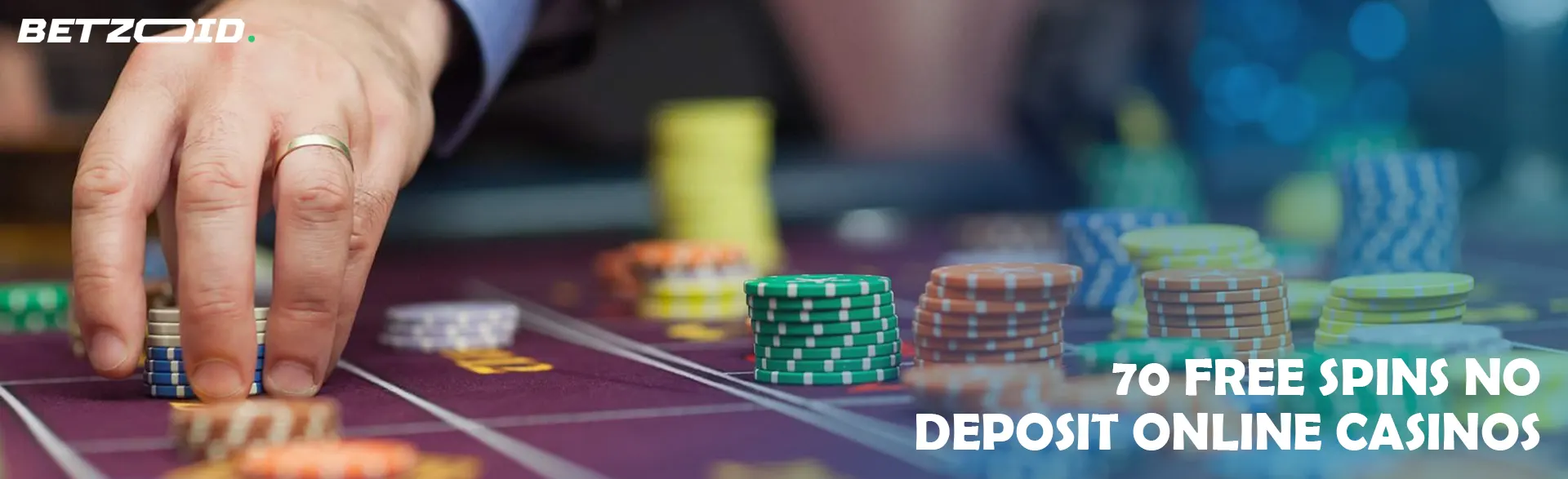 The player places chips on the casino table.
